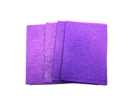 Fetru moale, cu gliter, 20*30 cm, 10 coli, 1.2 mm, liliachiu, Santi 741453