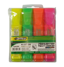 Set markere text, 4 buc, 1-5mm, 4-117-24 4Office (50)