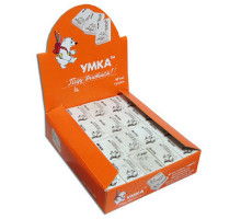 Ластик белый,прямоугольный ЛС01/60, УМКА (60/3000)