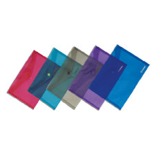 Папка с кнопкой прозрачная B5 цв., в ассорти., Norma 5018 (12/120)