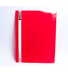 Папка скорошиватель с перфор. А4 красная, 4OFFICE 4-240-01 (10/240)