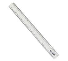 Линейка 30cm, пласт. прозр. 4-354 4OFFICE (12/600)