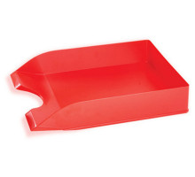 62449 Лоток горизонтальный для бумаг пластик красный FO30110 (36)