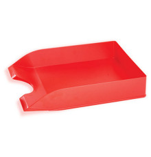 62449 Лоток горизонтальный для бумаг пластик красный FO30110 (36)