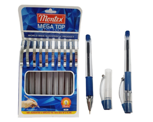 Ручка шариковая cиняя, MEGATOP, Montex (10/100/1800) Ручка шариковая cиняя, MEGATOP, Montex (10/100/1800)