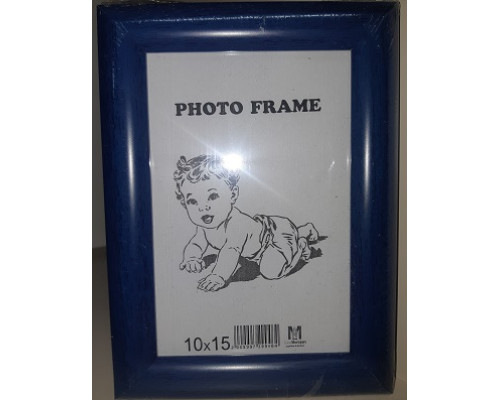 Фоторамка A6 10*15 c ножкой-подставкой синяя 20-01-06 CM*9464