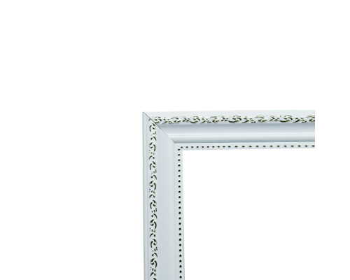 Rama foto A6 10*15 cu suport alba cu ornament argintiu 25-01-02 CM*0252