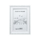 Rama foto A6 10*15 cu suport alba cu ornament argintiu 25-01-02 CM*0252