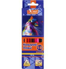 Карандаши цветные, треугольные 18 цв.,"Фауна", ЦК47-21, УМКА (12/240)