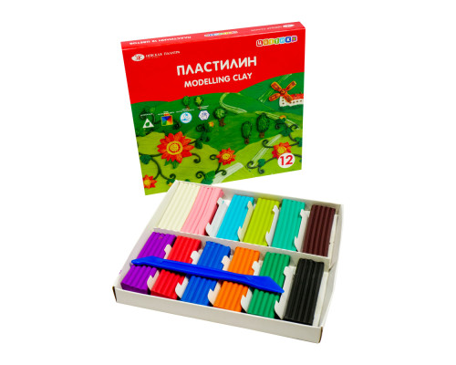 Пластилин Цветик 12цв. 180г. 32411673 (16)