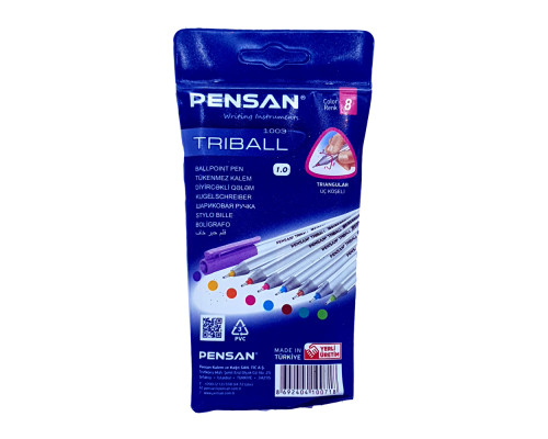 20142 Set pixuri, 8 culori., 1,0mm, PENSAN TRIBALL