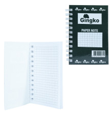 Carnet A7, 80foi matem., pe spira, Gingko (12)