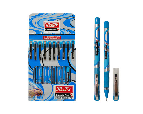 Ручка шариковая cиняя, SMOOTH FLOW, Montex (10/100/1800)