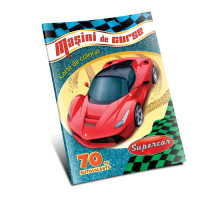 Carte de colorat "Masini de curse" +70 autocolante, A4, D*3912