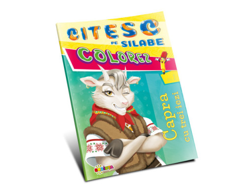 Colorez. Citesc pe silabe. Capra cu trei iezi D*6363