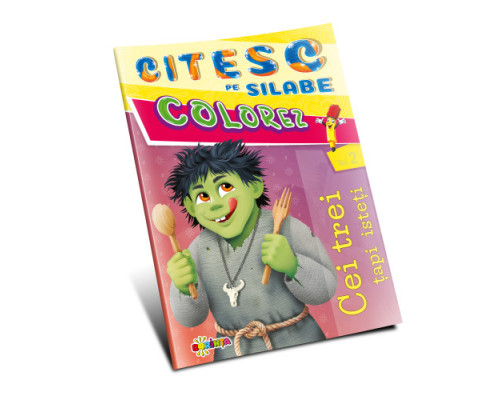 Colorez. Citesc pe silabe. Cei trei tapi isteti D*6370