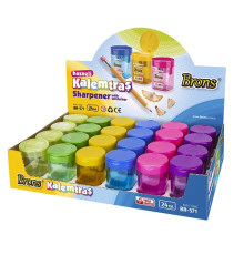 Ascutitoare cu container si capac, 2 gauri, rotunda BR-571 (24/576)