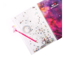 Carnet A4, spira, 64foi linie, lichid+glitter VK-0087H (8/48)