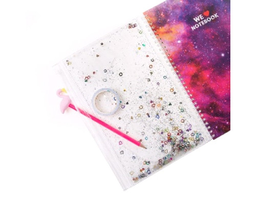 Carnet A4, spira, 64foi linie, lichid+glitter VK-0087H (8/48) Carnet A4, spira, 64foi linie, lichid+glitter VK-0087H (8/48)