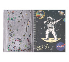 Carnet A5, spira, 48foi linie, lichid+glitter VK-0086D (18/108)