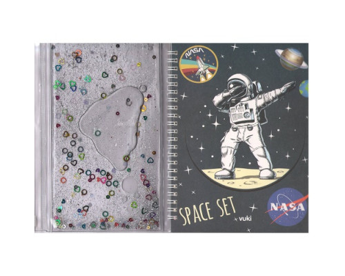 Carnet A5, spira, 48foi linie, lichid+glitter VK-0086D (18/108) Carnet A5, spira, 48foi linie, lichid+glitter VK-0086D (18/108)