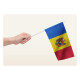 Drapel textil mic Republica Moldova 14x20cm, 110g/m2, poliester