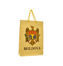 Punga pentru cadou, kraft "Stema Moldova" 360*250*90 (20)