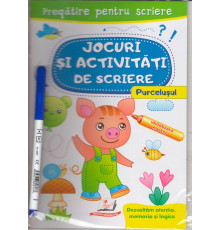 Jocuri si activ. de scriere. Caiet refolosibil+marcher. Purcelus. N*3103