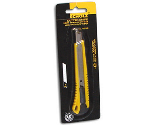 Офисный ножик+2 лезвия, 9мм, Scholz 4505 (12/240)