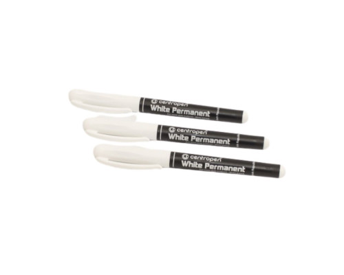 Marcher permanent, alb Centropen 1.2mm 2686 (10) Marcher permanent, alb Centropen 1.2mm 2686 (10)