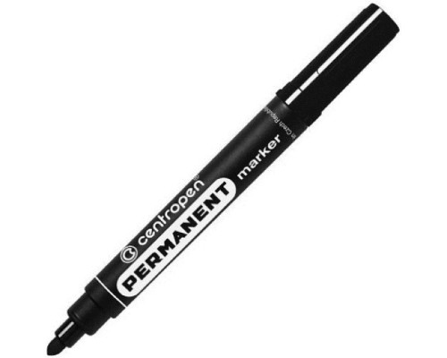Маркер перман. 2.5 мм черн. кругл. остр. спирт. осн. 8566 Centropen (10/1000)