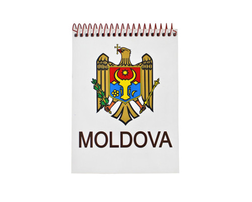 Блокнот А6 на спирали Герб Молдовы 50л. (5)