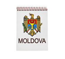 Блокнот А6 на спирали Герб Молдовы 50л. (5)