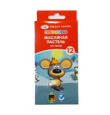 Пастель маслянная, картон, 12цв., Цветик 7041969