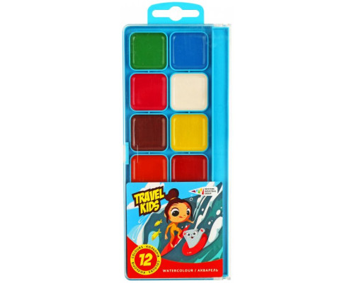 Акварель 12 цв. без кисти, в пластике "Travel Kids" Gamma 312084/TK (32) Акварель 12 цв. без кисти, в пластике "Travel Kids" Gamma 312084/TK (32)