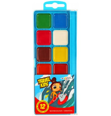 Acuarela 12 cul., plastic "Travel Kids" Gamma 312084/TK (32)