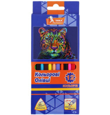 Карандаши цветные, треугольные 12 цв.,"Фауна", ЦК42-21, УМКА (12/240)