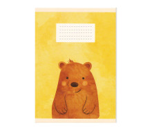 Тетрадь евро 24 листов, частая косая линия, картон. обложка, M*1728 (10/200)