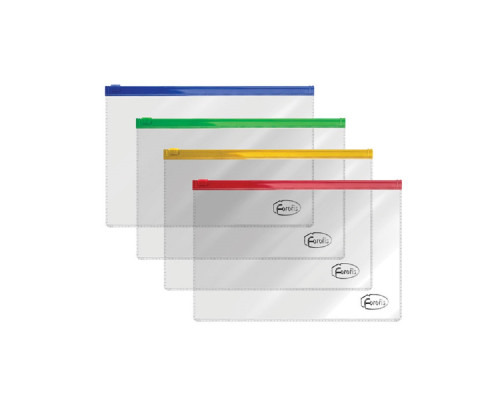 Папка с молнией Zipper Bag A5 0.14mm PVC FOROFIS 91137
