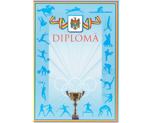 Diploma sport cu chenar tricolor si cupa N-008 (100)