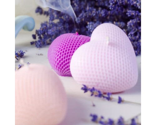 Ароматическая свеча, Сердце большое 10,5х6см (различные цвета и запахи) SA10