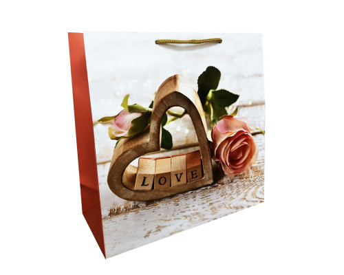 Пакет подарочный, ламинированный, 23х23x10см, 150г/м2 W1 (10)