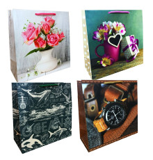 Пакет подарочный, ламинированный, 23х23x10см, 150г/м2 W1 (10)