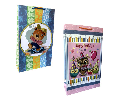 Pachet pentru cadou/ copii, laminat 24,5x41х9cm, 170g/m2 W3d (10)