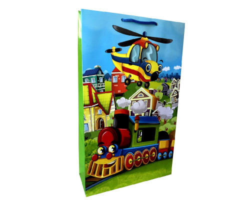 Pachet pentru cadou/ copii, laminat 24,5x41х9cm, 170g/m2 W3d (10)