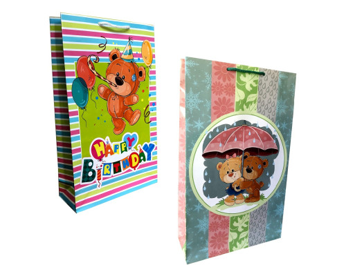 Pachet pentru cadou/ copii, laminat 24,5x41х9cm, 170g/m2 W3d (10)