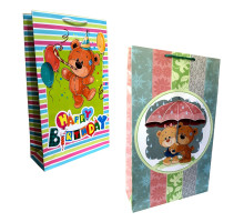 Пакет подарочный детский, ламинированный, 24,5x41х9см, 170г/м2 W3d (10)