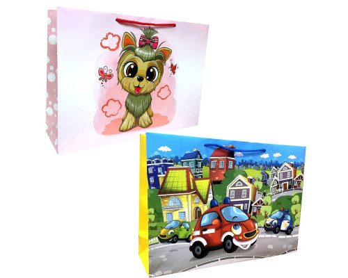 Pachet pentru cadou/ copii, laminat 36x25х10cm, 170g/m2 W4d (10) Pachet pentru cadou/ copii, laminat 36x25х10cm, 170g/m2 W4d (10)