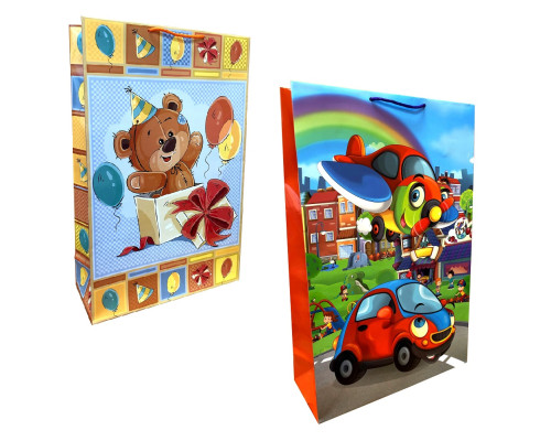 Pachet pentru cadou/ copii, laminat 34,5x56х13cm, 200g/m2 W5d (10) Pachet pentru cadou/ copii, laminat 34,5x56х13cm, 200g/m2 W5d (10)