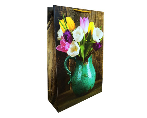 Pachet pentru cadou, laminat 34,5x56х13cm, 200g/m2 W5 (10)